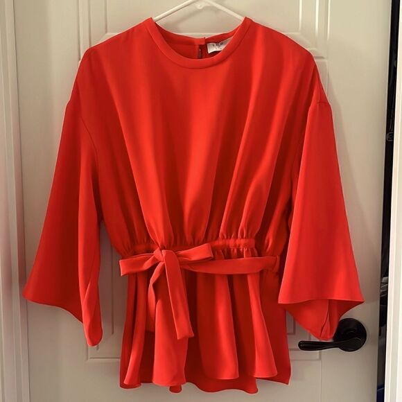 IRO Orange Tie Waisted Blouse - Picture 1 of 6